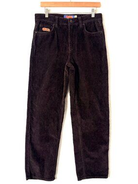 EMPYRE Corduroy Skater Y2K Retro Streetwear Relaxed Straight Pants Mens 27 Brown